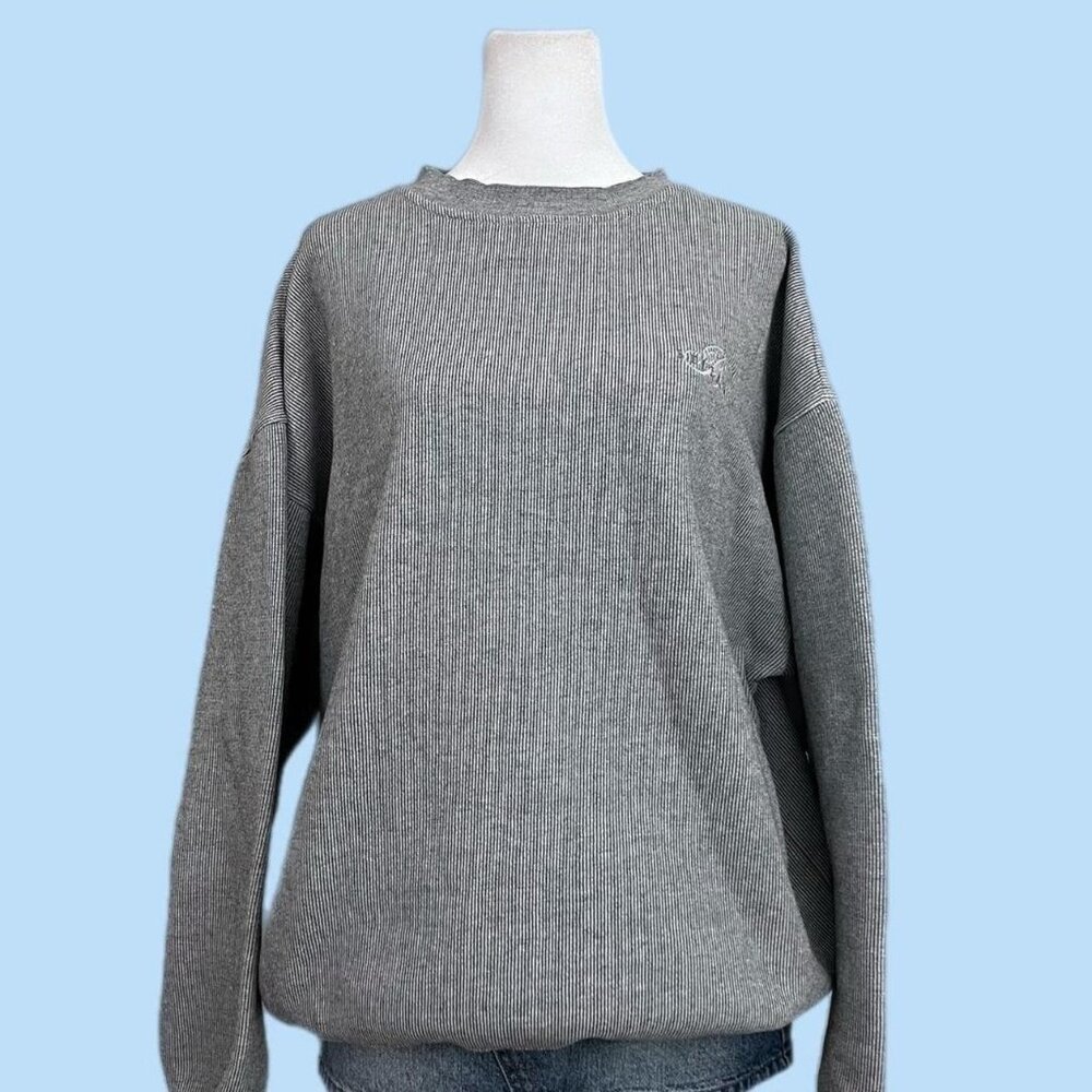 vintage 90s gray skate grunge essential basic boxy sweatshirt